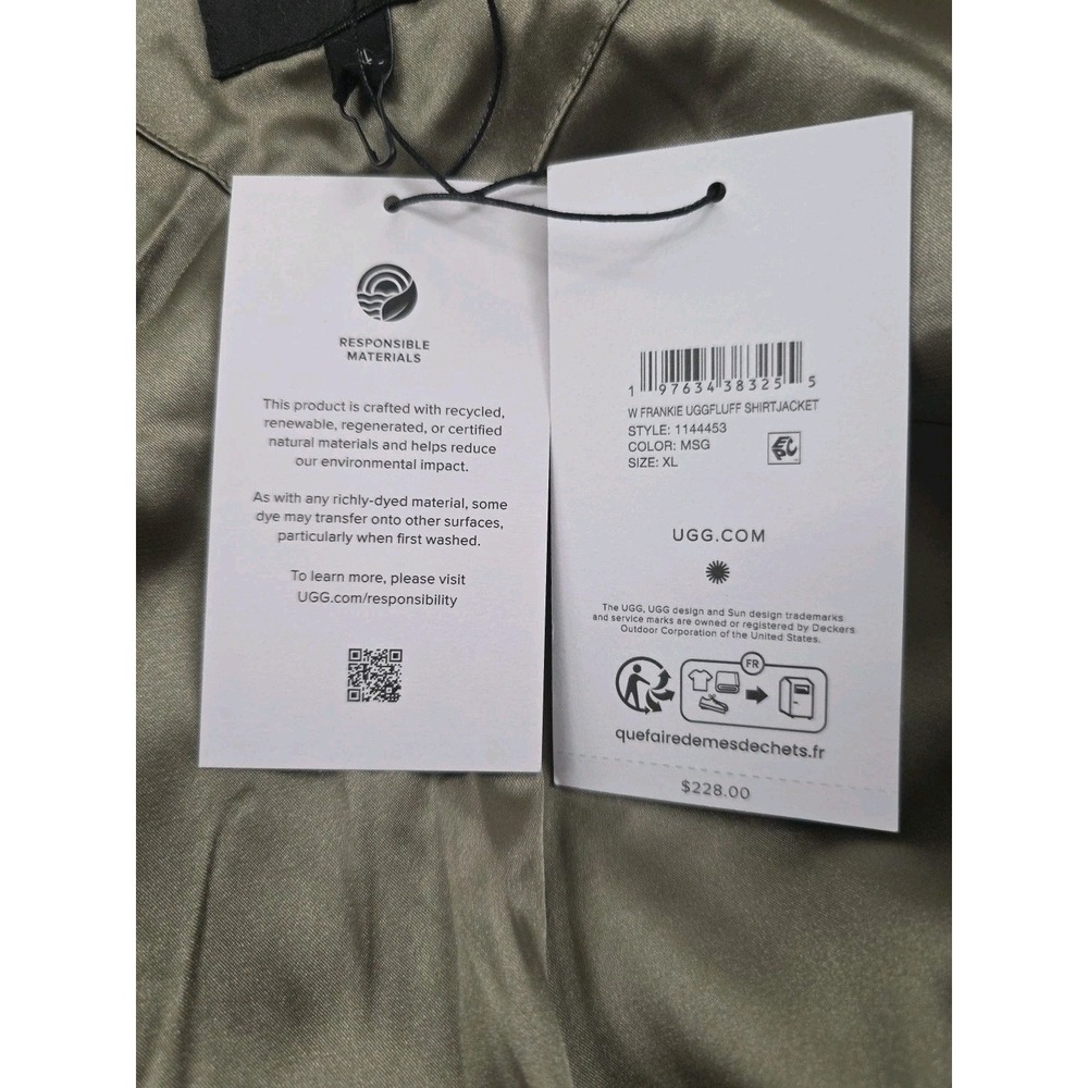 UGG FRANKIE SHIRT-JACKET LINED WITH POCKETS WOMEN'S SIZE XL - Picture 7 of 8